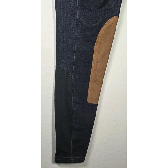 NWOT Kerrits Women’s Stretch Denim Knee Patch Breeches M Color-Bloc Riding Pants - Picture 11 of 16
